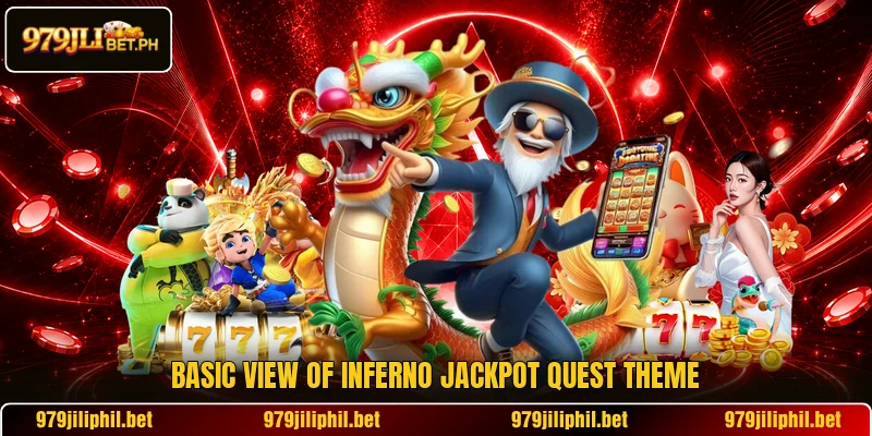 Basic view of Inferno Jackpot Quest theme