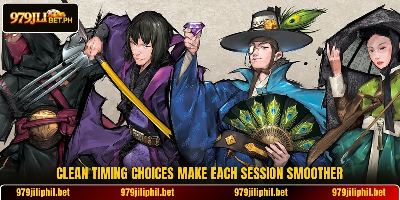 Clean timing choices make each session smoother