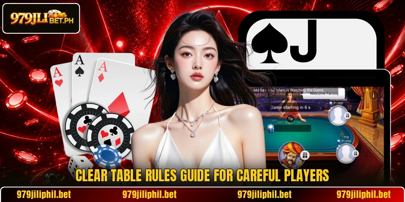 Clear table rules guide for careful players