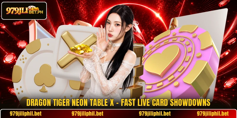 Dragon Tiger Neon Table X – Fast Live Card Showdowns