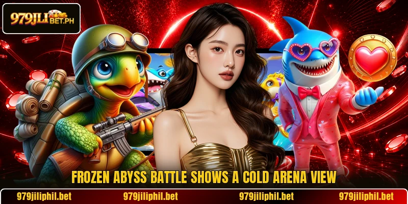 Frozen Abyss Battle shows a cold arena view