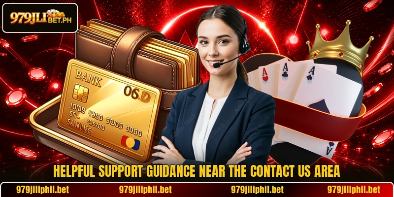 Helpful support guidance near the contact us area