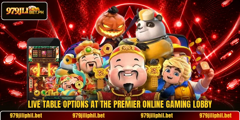 Live table options at the premier online gaming lobby