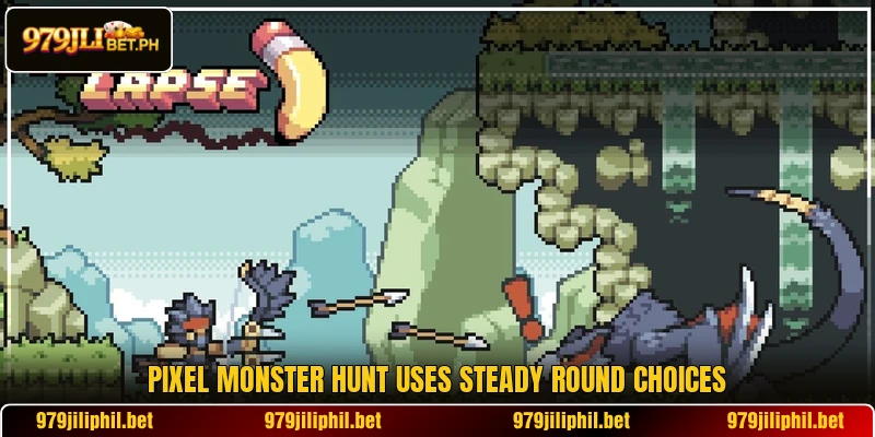 Pixel Monster Hunt uses steady round choices