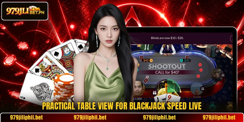 Practical table view for Blackjack Speed Live