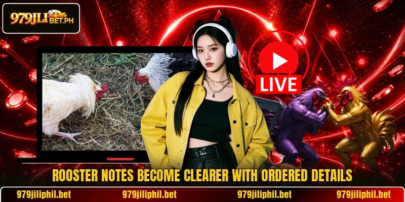 Rooster notes become clearer with ordered details