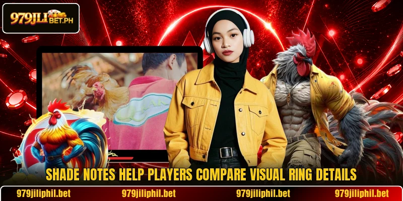 Shade notes help players compare visual ring details