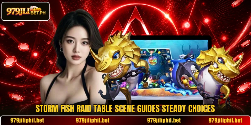 Storm Fish Raid table scene guides steady choices