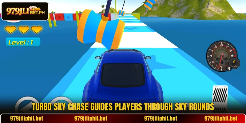 Turbo Sky Chase guides players through sky rounds